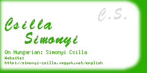 csilla simonyi business card